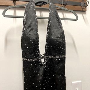 Cache Formal Gown - Black Satin